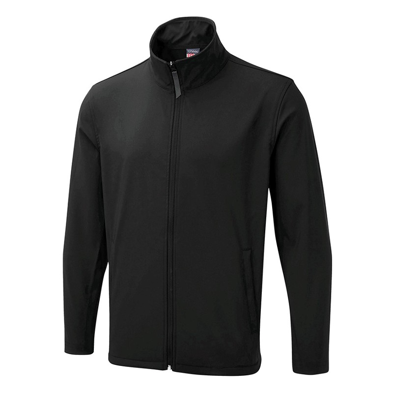 Uneek UX10 Soft Shell Work Jacket (Black) - Workwear.co.uk