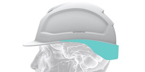 Low Extra Back Coverage on the Pheos Uvex Safety Helmet B-WR