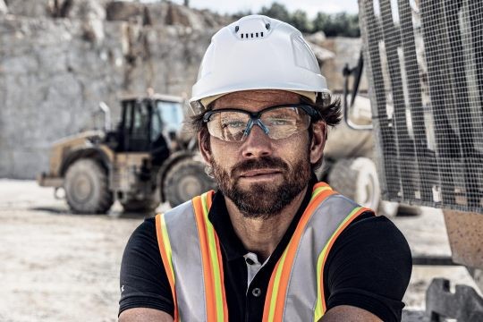 Workmen Wearing the Clear Lens Suxxeed Sports Safety Glasses