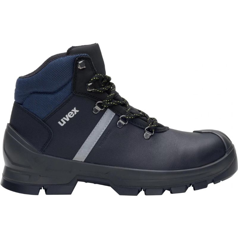 Uvex Veiligheidsschoen 6503.2, Maat 45 S3 ESD SRC Hoog Zwart Leder