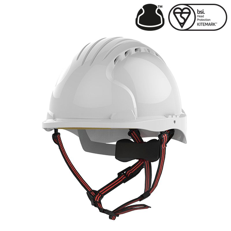 JSP White Vented Climbing Safety Helmet Workwear.co.uk
