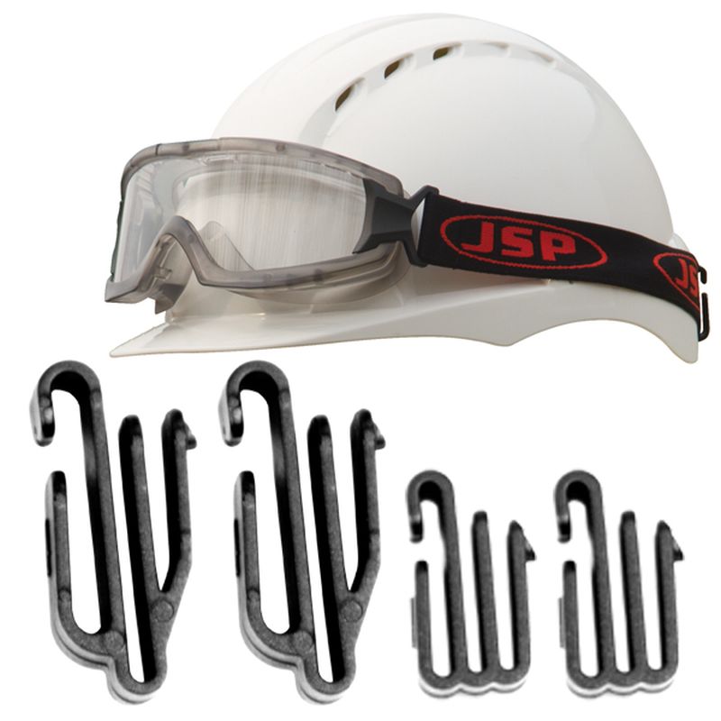 JSP EVO Lamp and Goggles Clips (Pack of 4) Workwear.co.uk