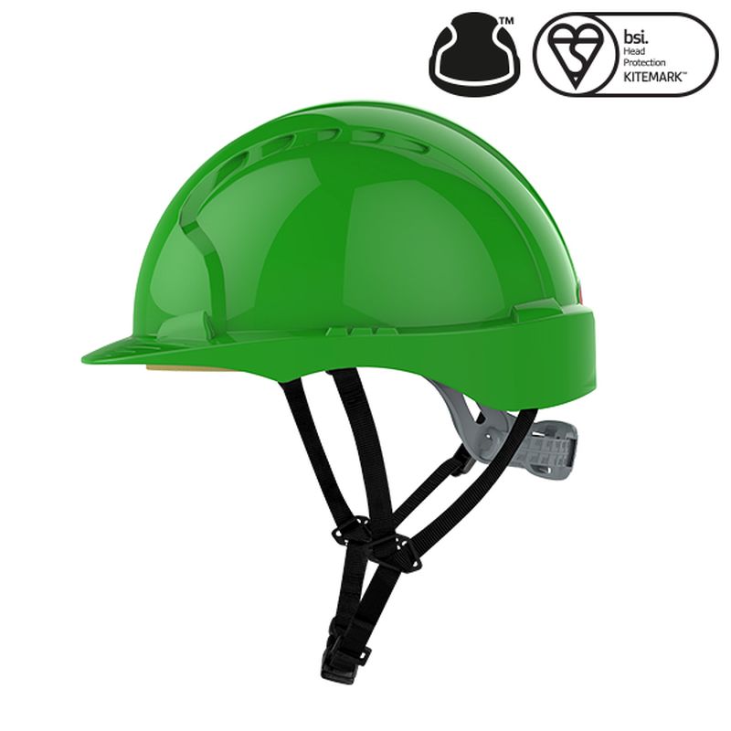 JSP EVO3 Green Electrical Safety Helmet Workwear.co.uk
