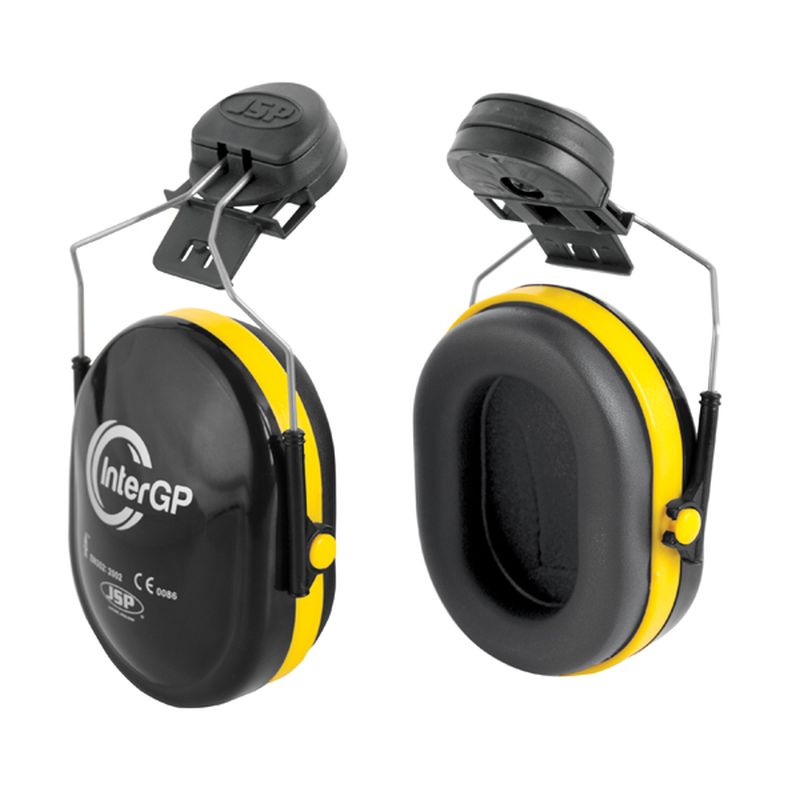 JSP InterGP Black Yellow Ear Defenders SNR 25dB Workwear.co.uk