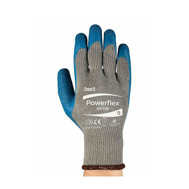 Ansell Powerflex 80100 HeavyDuty Grip Gloves Workwear.co.uk