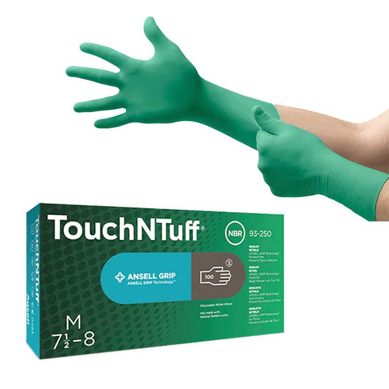 Ansell TouchNTuff 93300 Disposable Grip Gloves Workwear.co.uk