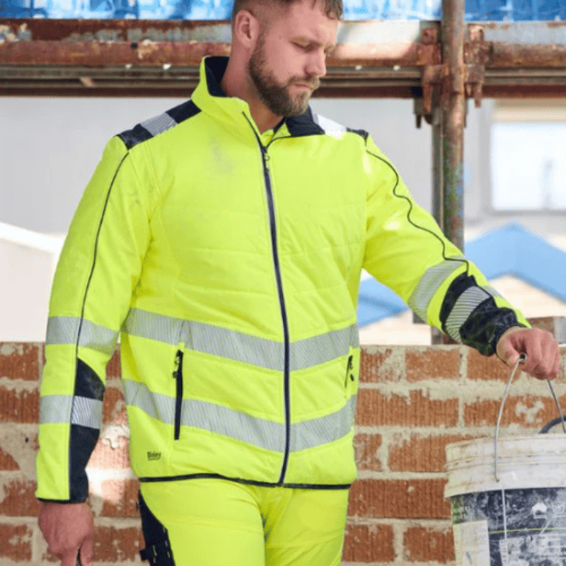 Bisley Eric Yellow Reflective Work Jacket - Workwear.co.uk