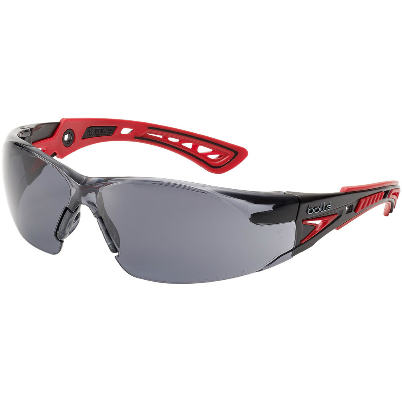 Bollé Rush+ Smoke Lens Safety Glasses RUSHPPSF Workwear.co.uk