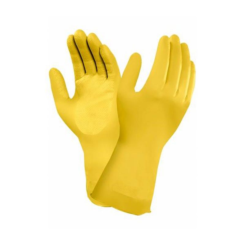 Ansell AlphaTec 87086 Yellow Chemical Gauntlets Workwear.co.uk