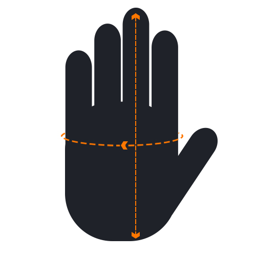 Hand Measuring Portwest Waterproof Cut-Resistant Impact Gloves - Workwear.co.uk
