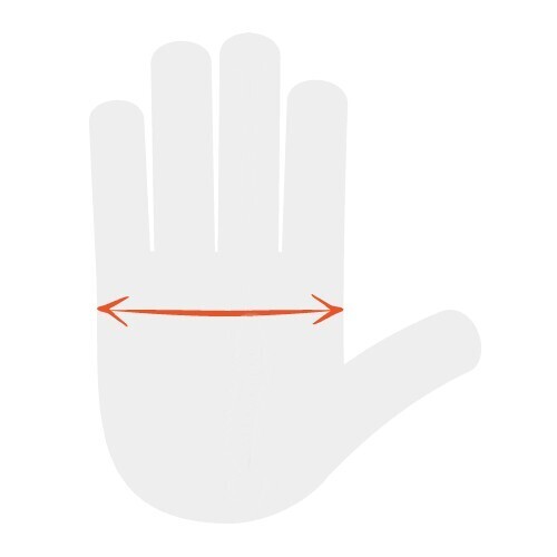 how to measure width of hand