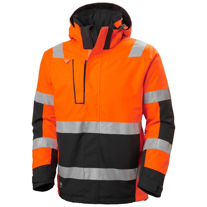 Helly Hansen Alna Hi Vis Insulated Waterproof Winter Jacket (Orange)
