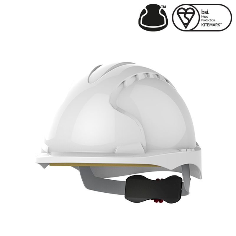 JSP EVO3 White Electrical Safety Micro Peak Hat Workwear.co.uk