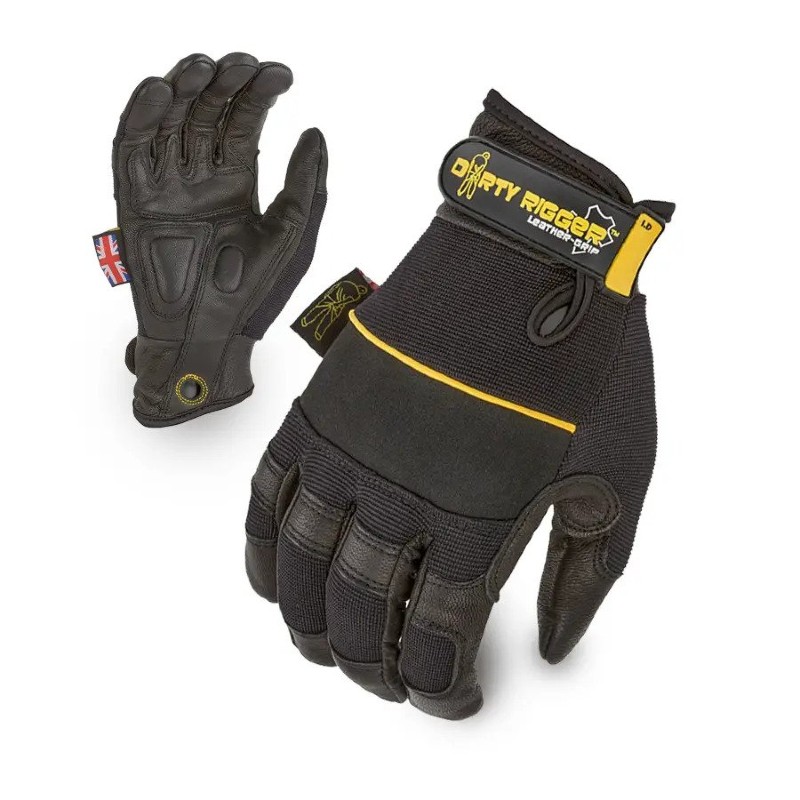 Dirty Rigger Leather Grip Heavy Duty Rigging Gloves