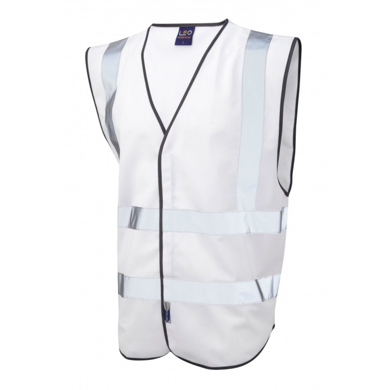 Leo Workwear W05 Pilton White Vest Workwear