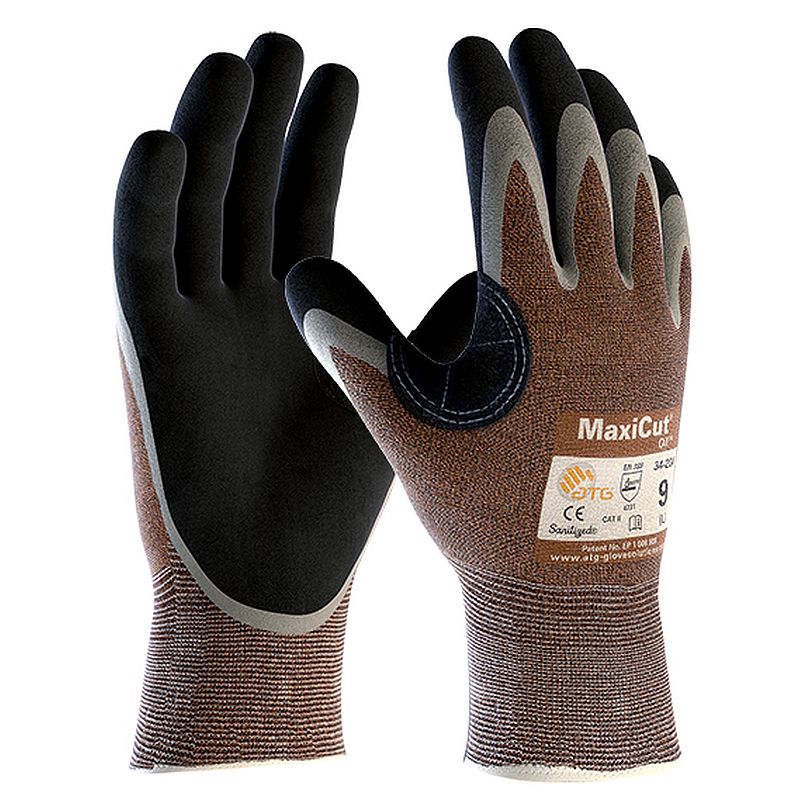 MaxiCut Oil Resistant Level 2 3/4 Coated Grip Gloves 34205 Workwear