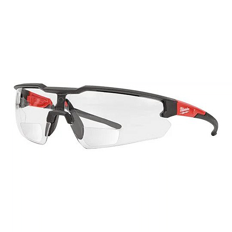 Milwaukee Clear Safety Glasses +1 Magnified Workwear.co.uk