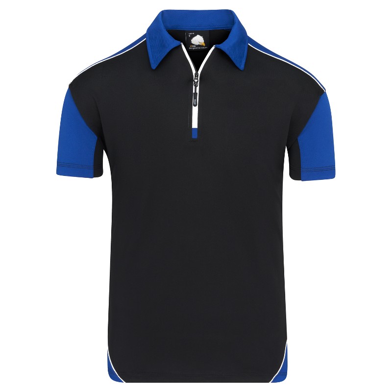 Black and royal blue polo shirt sales