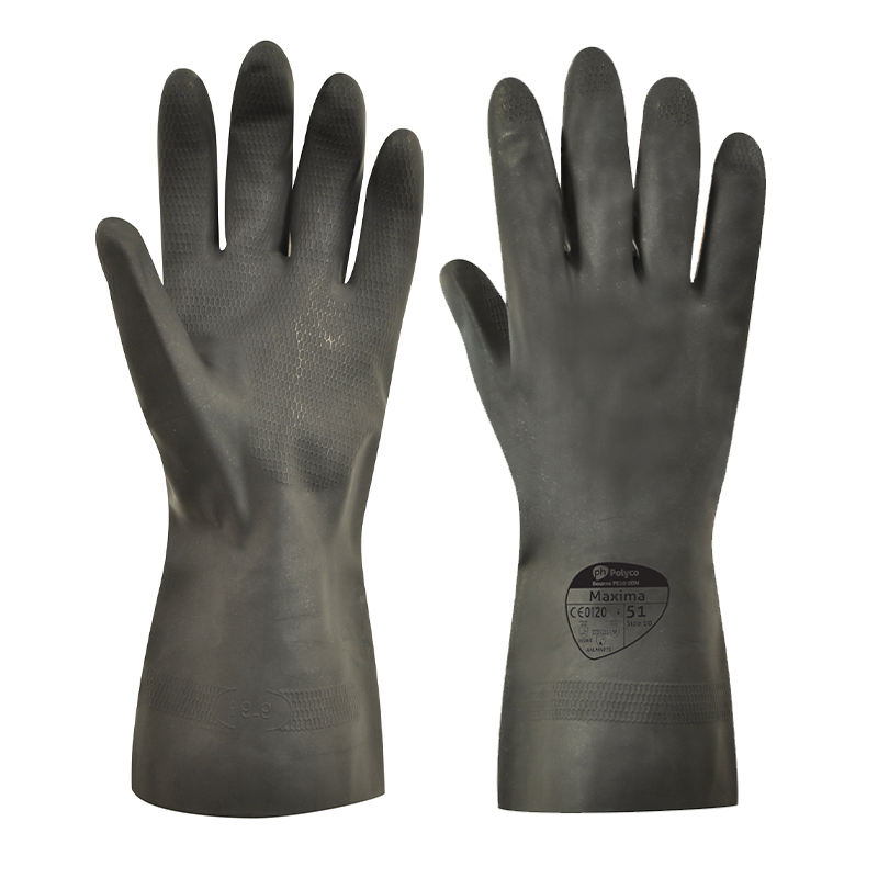 Polyco Maxima ChemicalResistant HeavyDuty Rubber Gloves 514