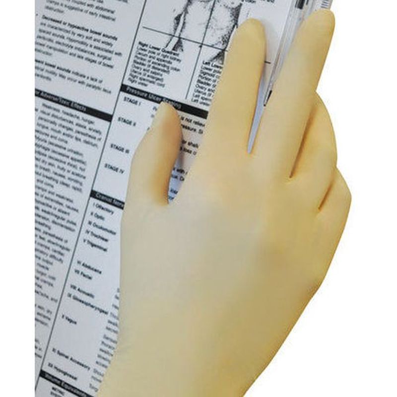 chlorinated latex gloves