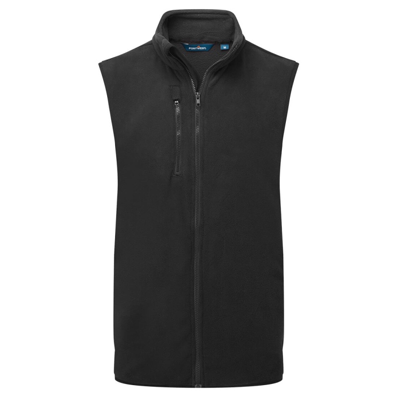 Portwest F417 Fleece-Lined Gilet (Black) - Workwear.co.uk