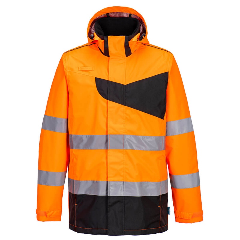 Portwest PW265 Rain Jacket (Orange/Black)