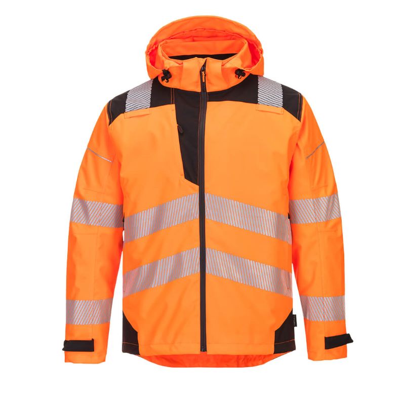 Portwest PW360 Hi-Vis Rain Jacket (OBR) - Workwear.co.uk