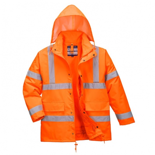 Portwest S468 Hi-Vis Orange Traffic Jacket - Workwear.co.uk