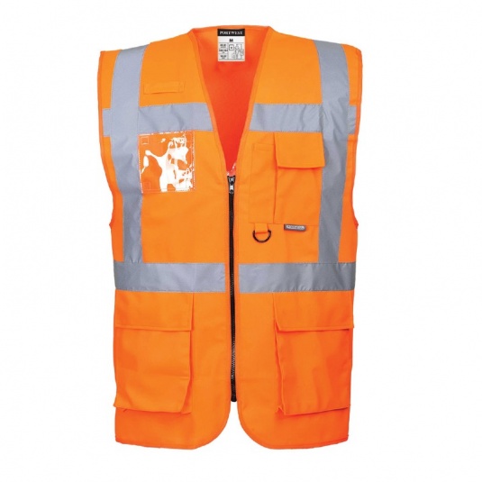 Portwest S476 Executive Orange Hi-Vis Vest - Workwear.co.uk