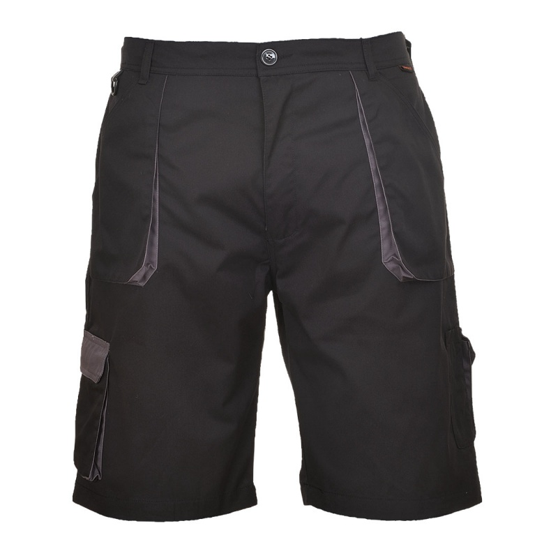 Portwest TX14 Black Texo Contrast Shorts - Workwear.co.uk