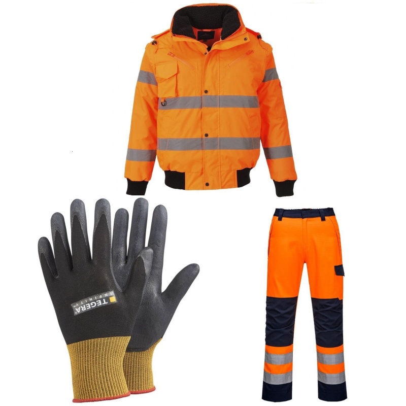 Railway Jacket Gloves And Trousers Kit Workwear