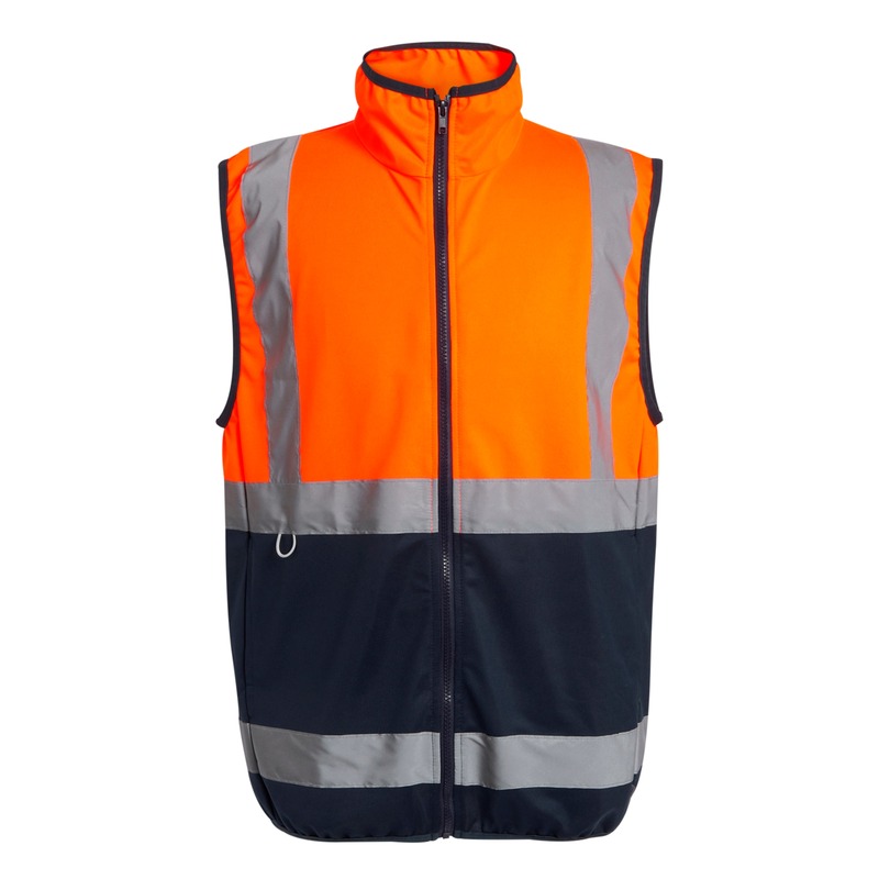 Regatta Pro Hi-Vis Lightweight Orange/Navy Full-Zip Reflective Gilet  (TRS257)