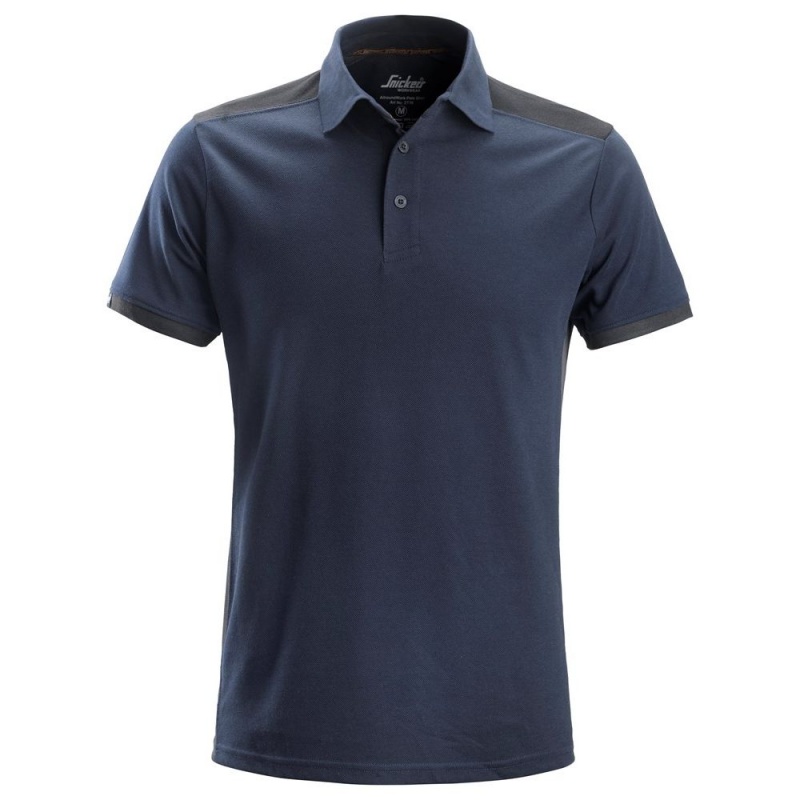 Snickers 2715 AllRoundWork Navy/Grey Polo Shirt - Workwear.co.uk