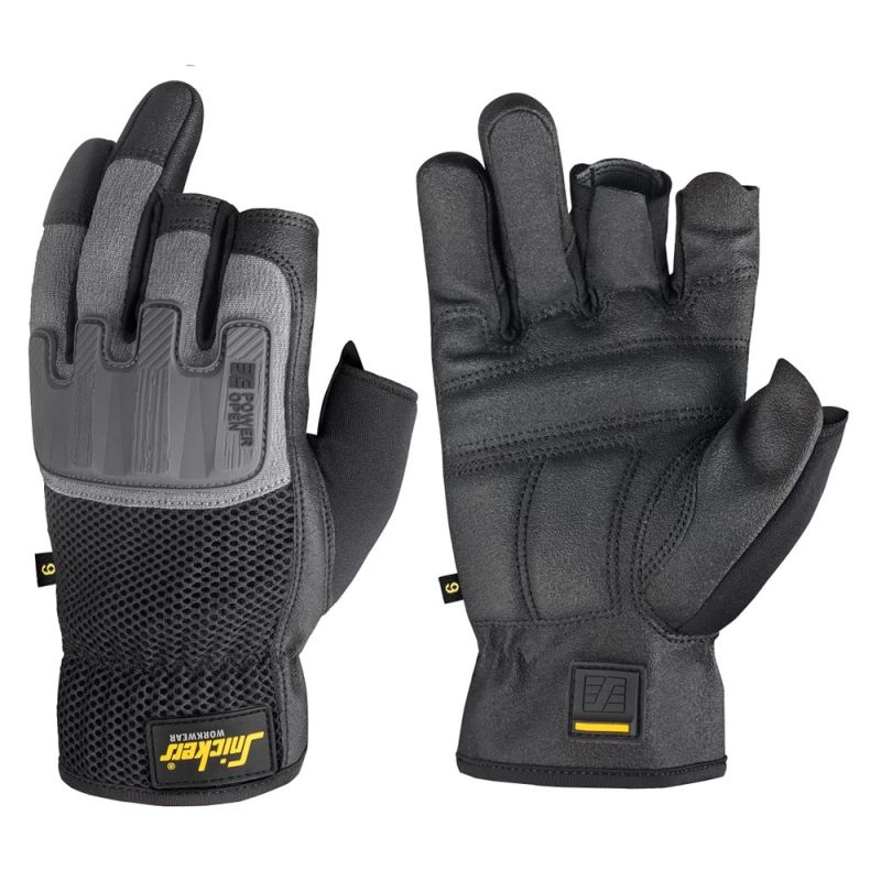 Snickers Power Core Reinforced Open Finger Grip Gloves 9586