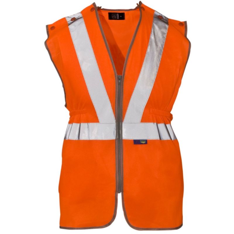 Supertouch HiVis Polyester Long Tracker Vest (Pack of 50) Workwear.co.uk