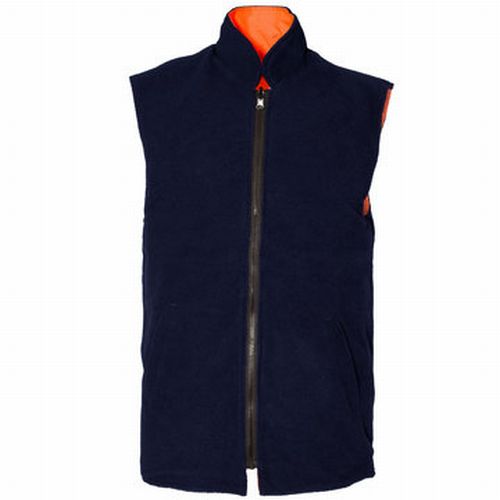 The Hi-Vis Reversible Fleece Lined Bodywarmer features a reversible design Reversible design