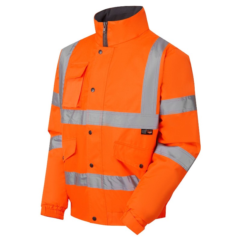 Supertouch Hi-Vis Orange Bomber Jacket - Workwear.co.uk