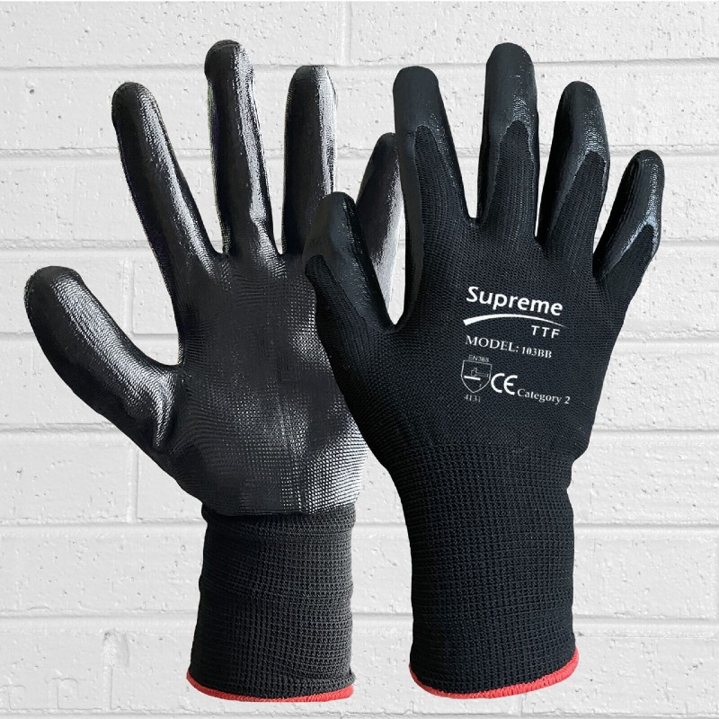 Black work gloves discount