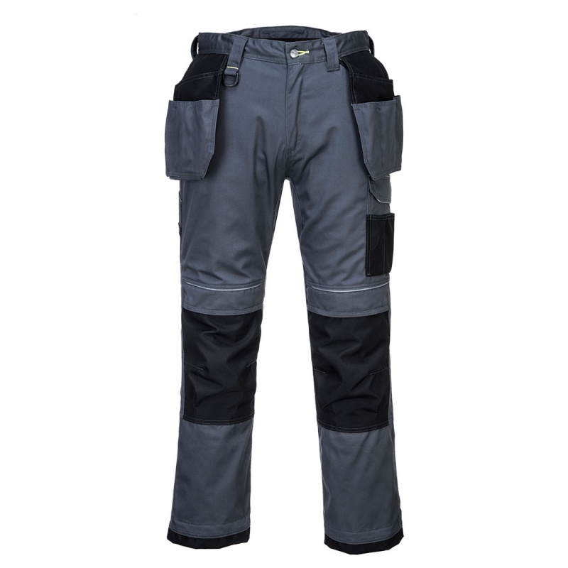 Portwest T602 PW3 Grey Holster Work Trousers - Workwear.co.uk