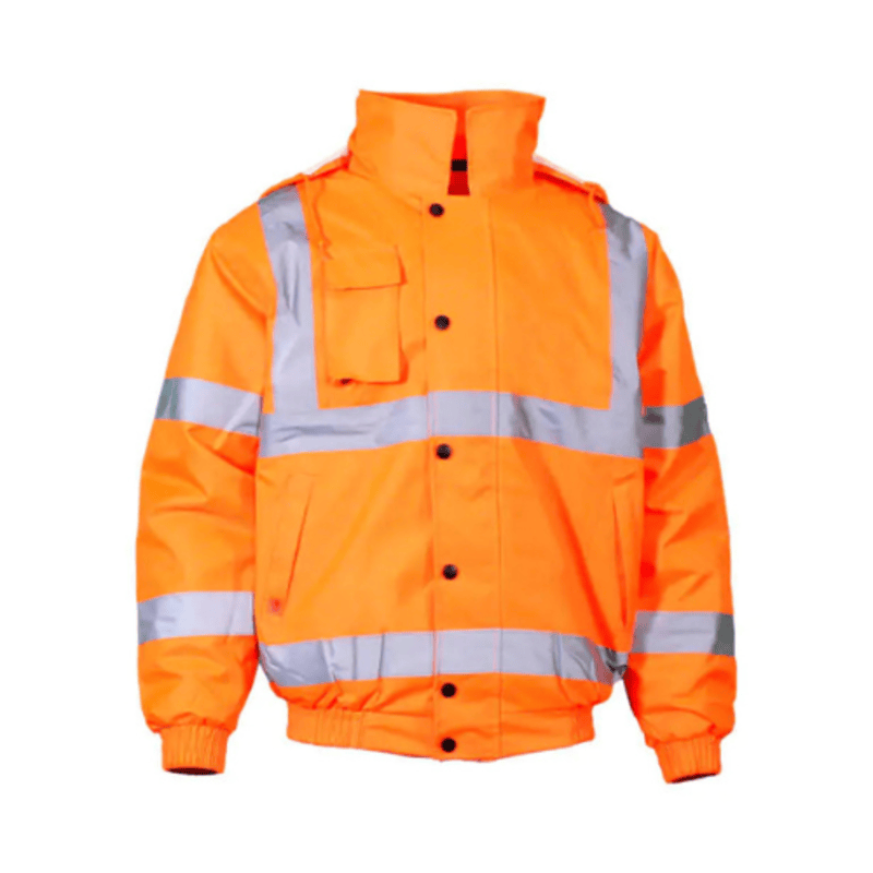 Bomber Jacket Workwear Waterproof Jackets Uk TAPED HI VIS WET