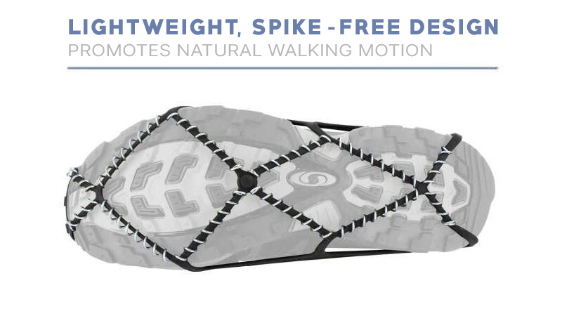 Lightweight steel coils for great grip. Snow Grips by Yaktrax, Ideal for Packed Snow but Suitable for Ice.