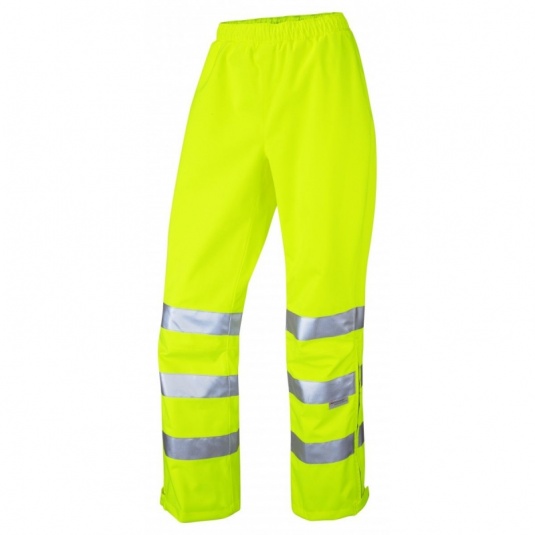Leo Workwear EcoViz LL02 Hannaford Women's Hi-Vis Breathable Yellow Overtrousers