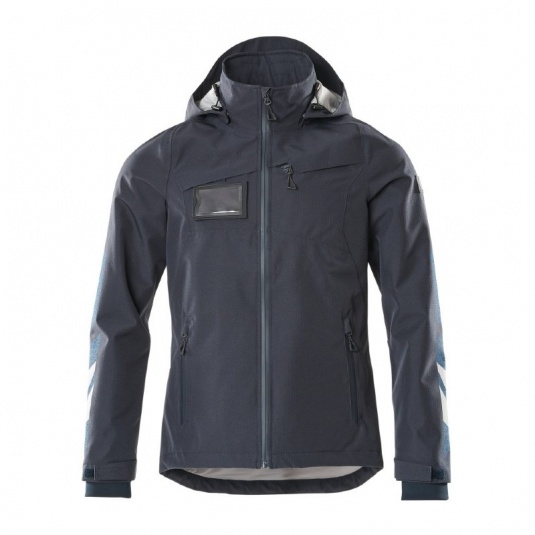 thumbnail image 2 of Site Men's Ninebark Waterproof Work Jacket – Black/Grey, Windproof Hooded Rain Coat 2 of 3