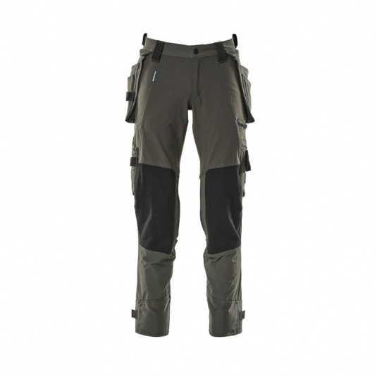 Mascot Advanced Stretch Work Trousers with Holster and Knee Pad Pockets (Dark Grey)