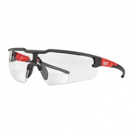 Milwaukee Clear Safety Glasses with +1 Magnified Eye Lenses (4932478909)