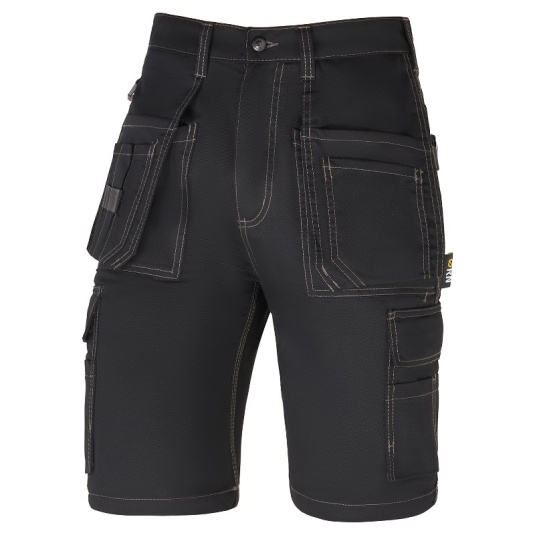 Men Pro Builder Work Shorts Black Heavy Duty Safety Combat | INDIA - View #10
