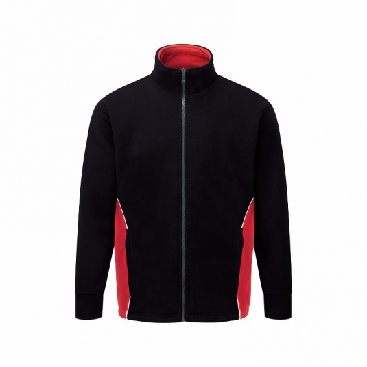 Orn Workwear Silverswift Two-Tone Fleece Jacket (Black/Red)