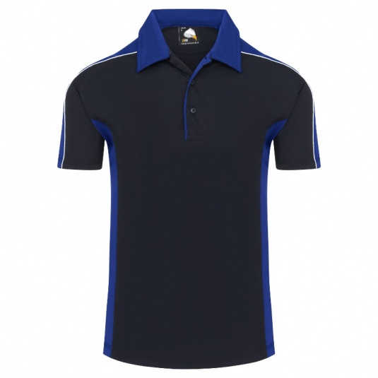 Orn Workwear Avocet Moisture-Wicking Two-Tone Polo Shirt (Navy/Royal Blue)