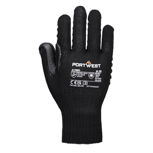 Portwest Black Anti-Vibration Jack Hammer Gloves A790 - Workwear.co.uk