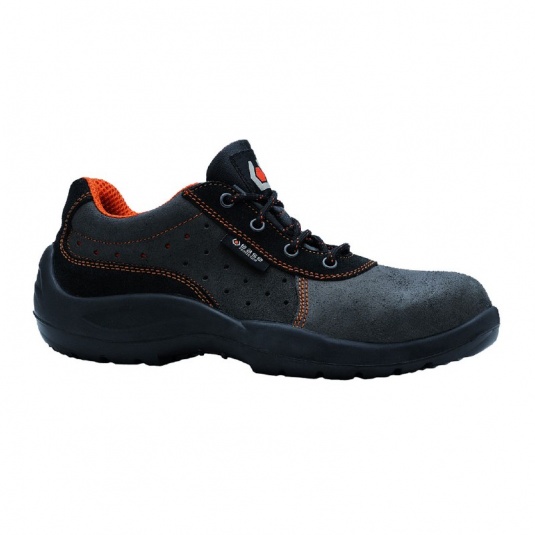 Portwest Base B0105 Franklin Anti-Static Steel Toe-Capped Safety Shoes (Grey/Orange)